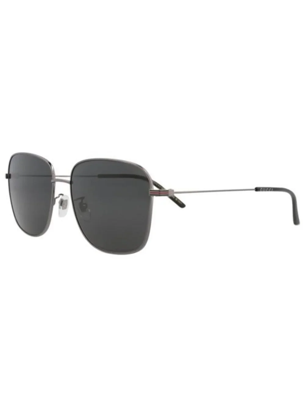New Gucci Mens Square/Rectangle Ruthenium Ruthenium Grey Fashion Designer Sungla